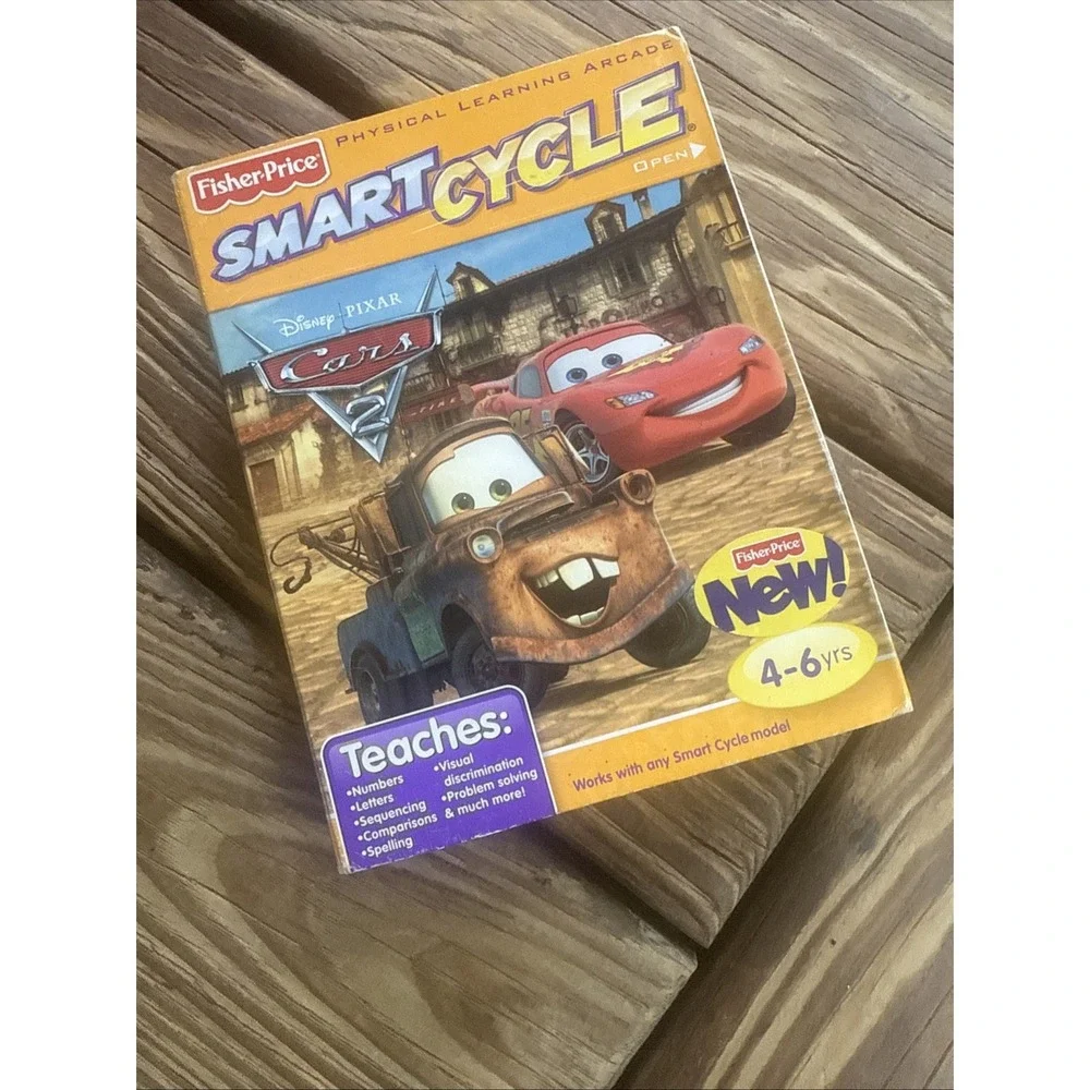 Fisher Price Smart Cycle Cartridge Disney Pixar Cars 2 New 2010 Learning Arcade